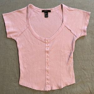 Forever 21 lavender waffle weave top - size small - gently used.
